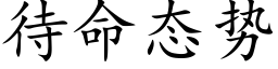 待命态势 (楷体矢量字库)