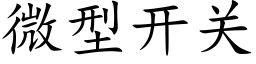 微型開關 (楷體矢量字庫)