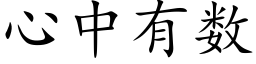 心中有數 (楷體矢量字庫)