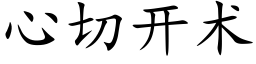 心切开术 (楷体矢量字库)