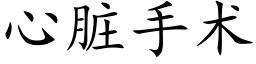 心脏手术 (楷体矢量字库)