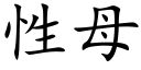 性母 (楷體矢量字庫)