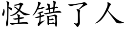 怪错了人 (楷体矢量字库)