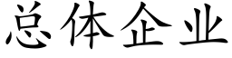 总体企业 (楷体矢量字库)