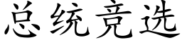 总统竞选 (楷体矢量字库)