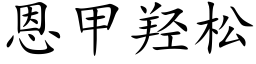 恩甲羟松 (楷體矢量字庫)