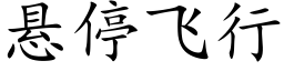 悬停飞行 (楷体矢量字库)