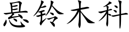 悬铃木科 (楷体矢量字库)