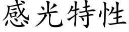 感光特性 (楷体矢量字库)