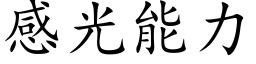 感光能力 (楷體矢量字庫)