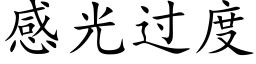 感光過度 (楷體矢量字庫)