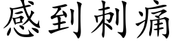 感到刺痛 (楷體矢量字庫)