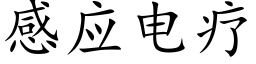 感应电疗 (楷体矢量字库)