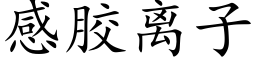 感胶离子 (楷体矢量字库)