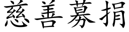 慈善募捐 (楷体矢量字库)