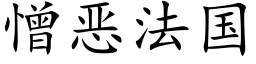 憎惡法國 (楷體矢量字庫)