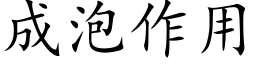 成泡作用 (楷體矢量字庫)