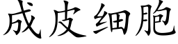 成皮細胞 (楷體矢量字庫)