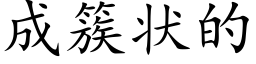 成簇狀的 (楷體矢量字庫)