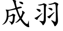 成羽 (楷體矢量字庫)