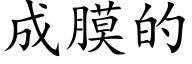 成膜的 (楷体矢量字库)