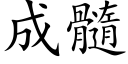 成髓 (楷体矢量字库)