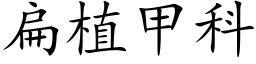 扁植甲科 (楷体矢量字库)