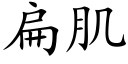 扁肌 (楷体矢量字库)