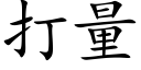 打量 (楷体矢量字库)