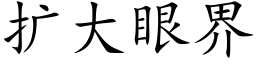 扩大眼界 (楷体矢量字库)