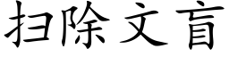 扫除文盲 (楷体矢量字库)