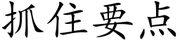 抓住要點 (楷體矢量字庫)