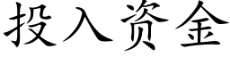 投入資金 (楷體矢量字庫)