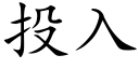 投入 (楷體矢量字庫)