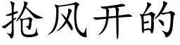 抢风开的 (楷体矢量字库)