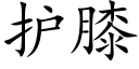 護膝 (楷體矢量字庫)