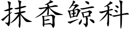 抹香鲸科 (楷体矢量字库)