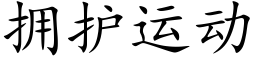 拥护运动 (楷体矢量字库)