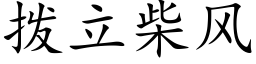 撥立柴風 (楷體矢量字庫)