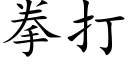 拳打 (楷体矢量字库)