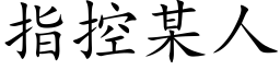 指控某人 (楷体矢量字库)