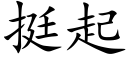 挺起 (楷体矢量字库)