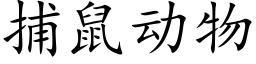 捕鼠動物 (楷體矢量字庫)