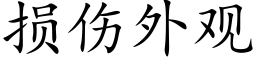 损伤外观 (楷体矢量字库)