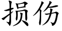 損傷 (楷體矢量字庫)