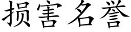 损害名誉 (楷体矢量字库)