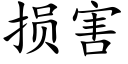 损害 (楷体矢量字库)