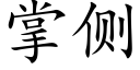 掌側 (楷體矢量字庫)