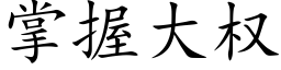 掌握大权 (楷体矢量字库)