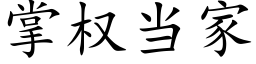 掌權當家 (楷體矢量字庫)